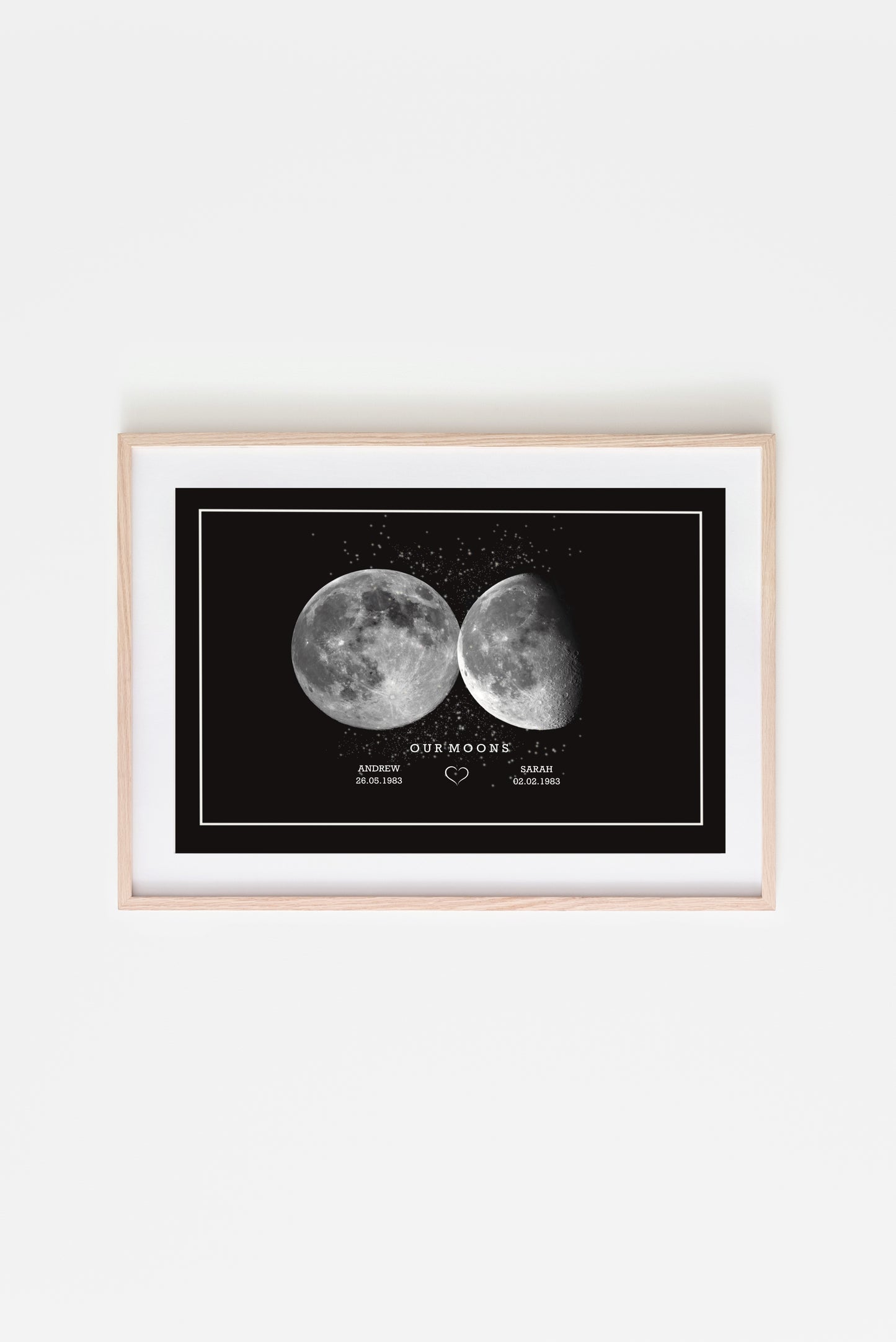 Personalised Moon Phase Couples Print