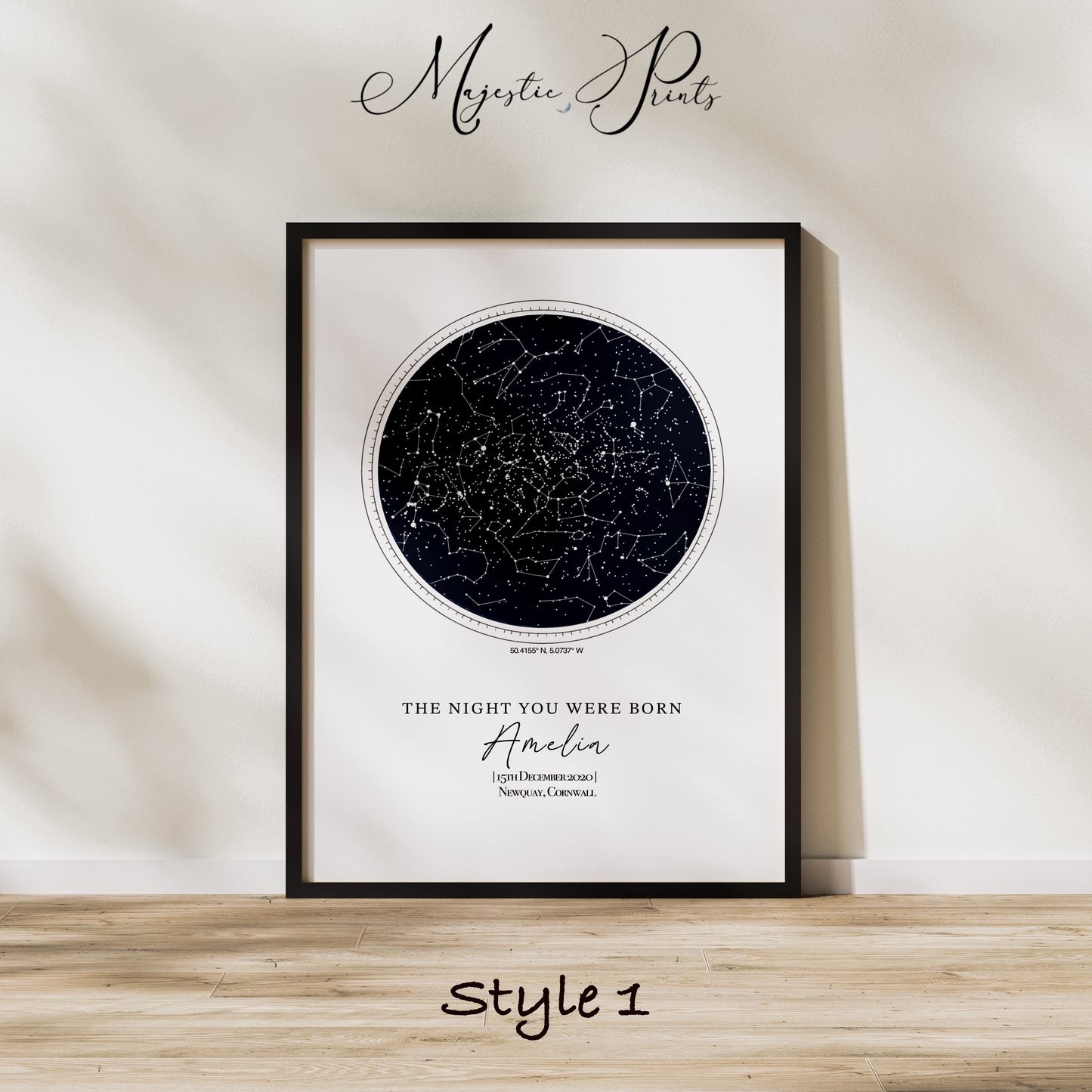 Star Map Personalised Print