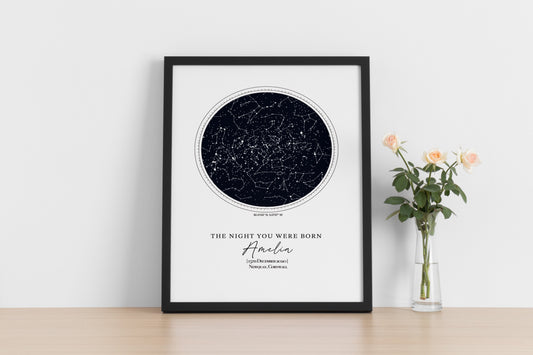 Star Map Personalised Print