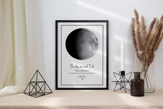 Moon Phase Anniversary Print