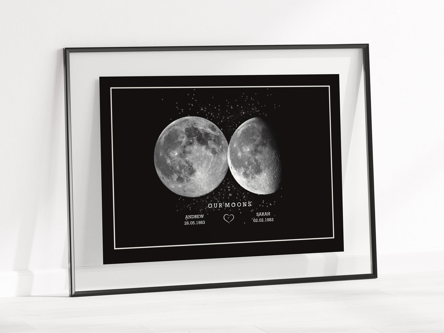 Personalised Moon Phase Couples Print