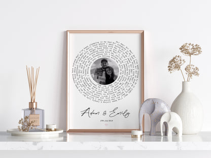 Custom Vinyl Lyric Gift