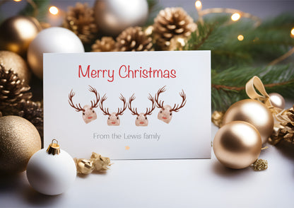 Fingerprint Christmas Cards Personalised