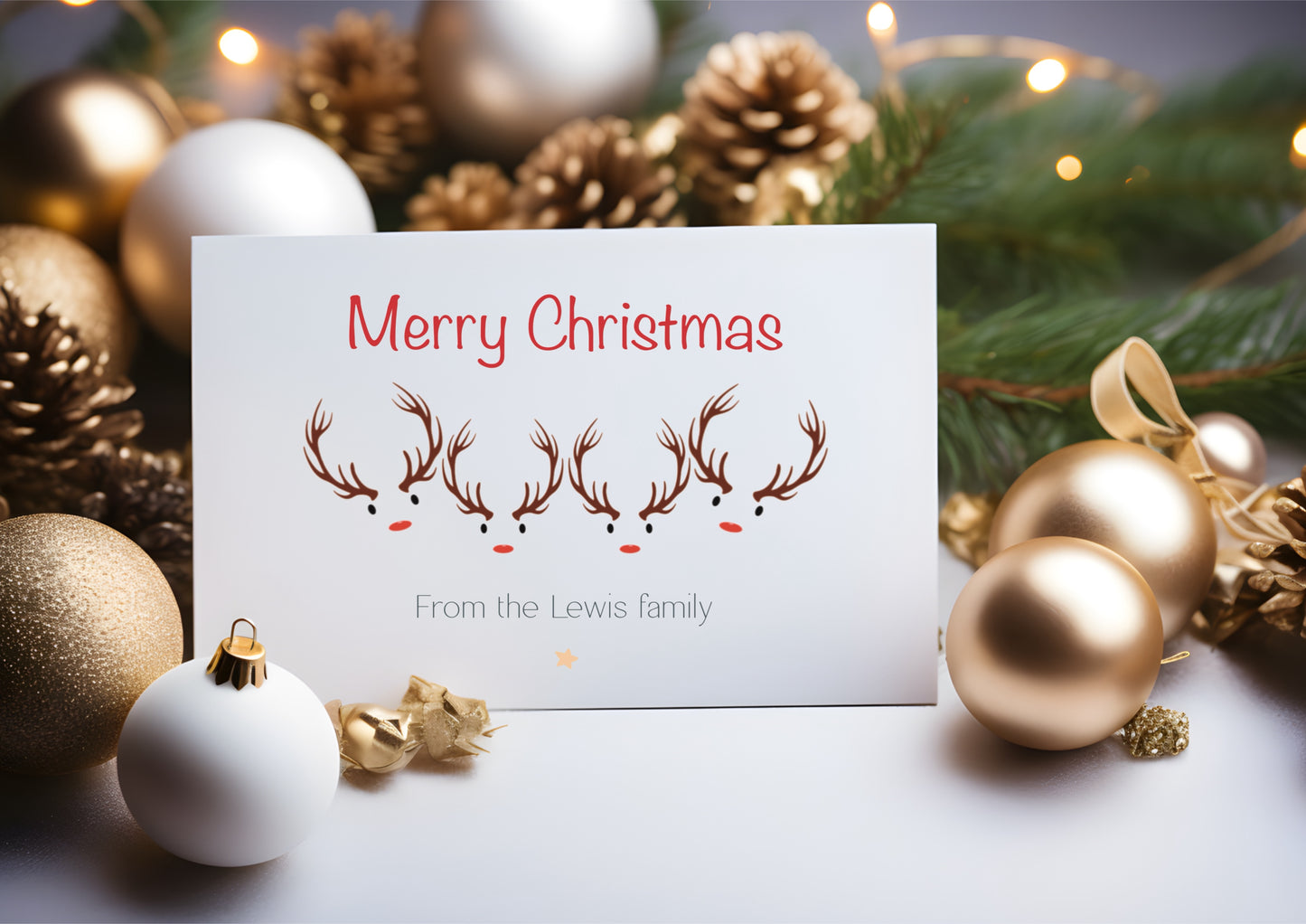 Fingerprint Christmas Cards Personalised