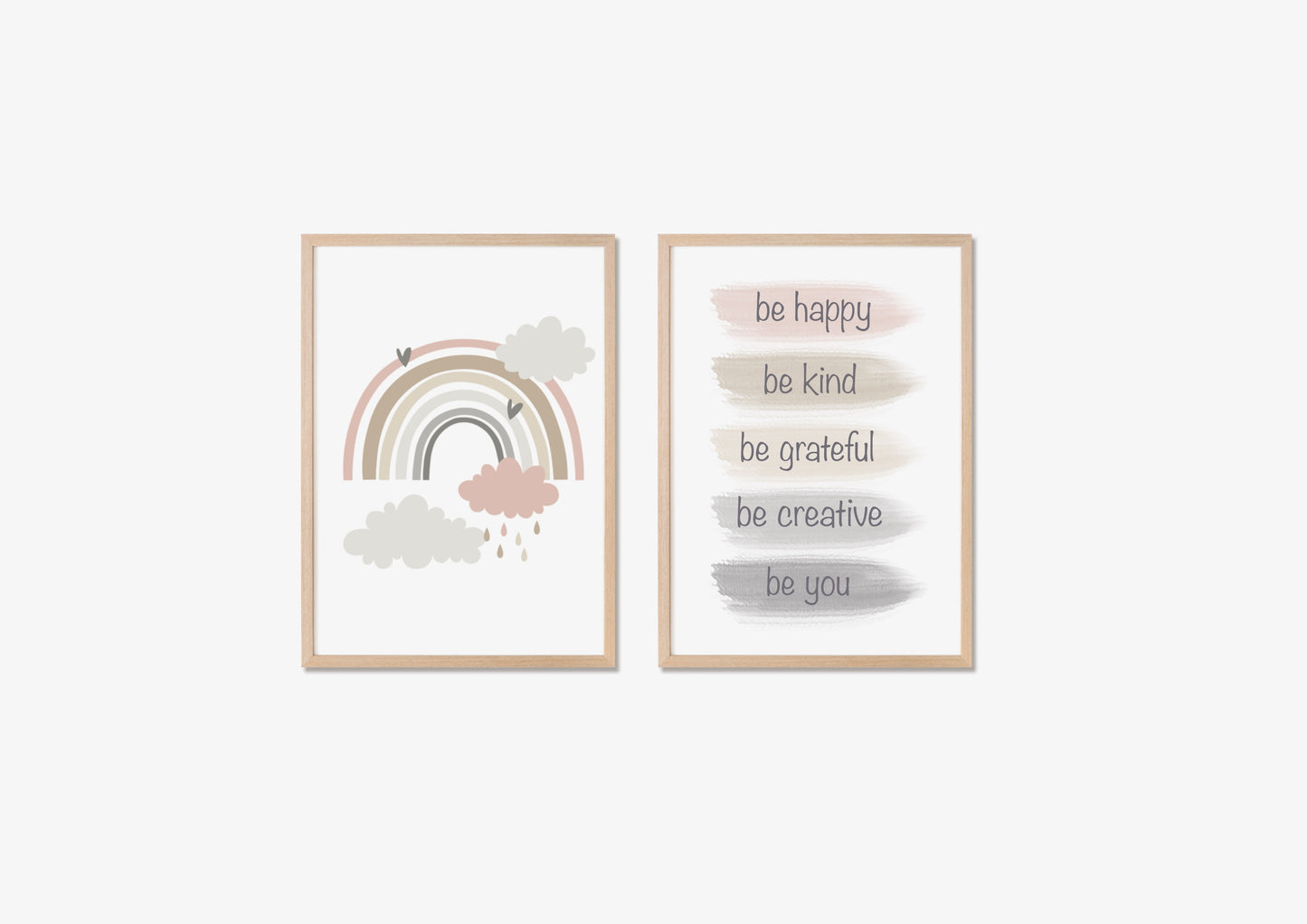 Kids Rainbow Affirmation Set Of 2 Prints